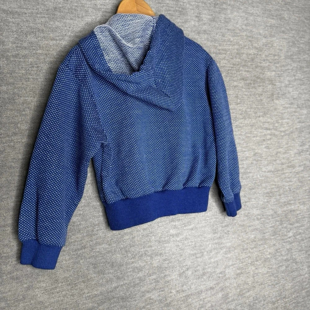 Vintage‎ Heathtex Baby Girls Jacket With Hood 1970s Size 24 Month Blue Elephant